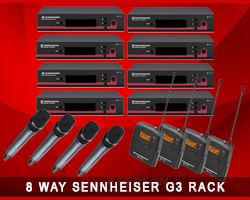 8 Way Mic Rack Hire