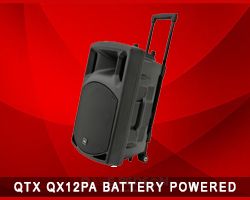 QTX Battery Speaker Hire